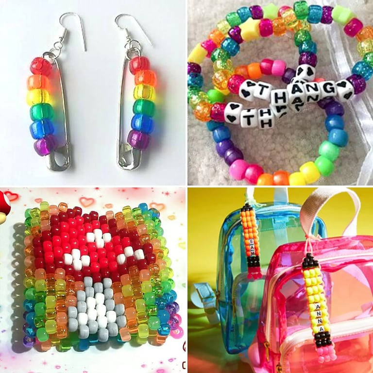 Premium 24-Color Rainbow Pony Beads Kit with 720pcs Plastic Beads and 980pcs Letter Beads for Personalized Friendship Bracelets - Ideal for Kandi Beads Projects, Festivals, and Gifts - High-Quality, Durable Materials for Crafters of All Ages