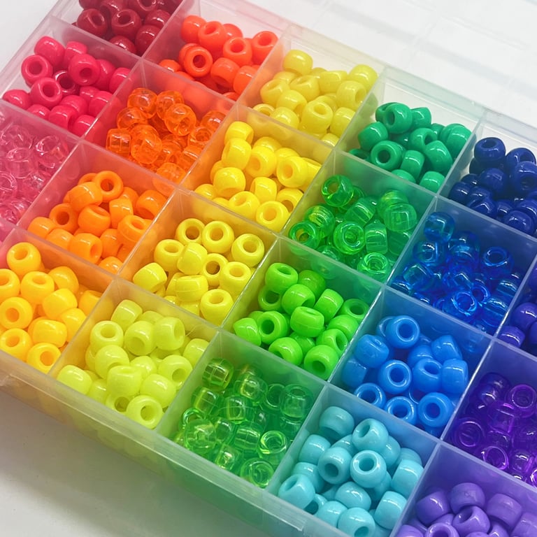 Premium 24-Color Rainbow Pony Beads Kit with 720pcs Plastic Beads and 980pcs Letter Beads for Personalized Friendship Bracelets - Ideal for Kandi Beads Projects, Festivals, and Gifts - High-Quality, Durable Materials for Crafters of All Ages