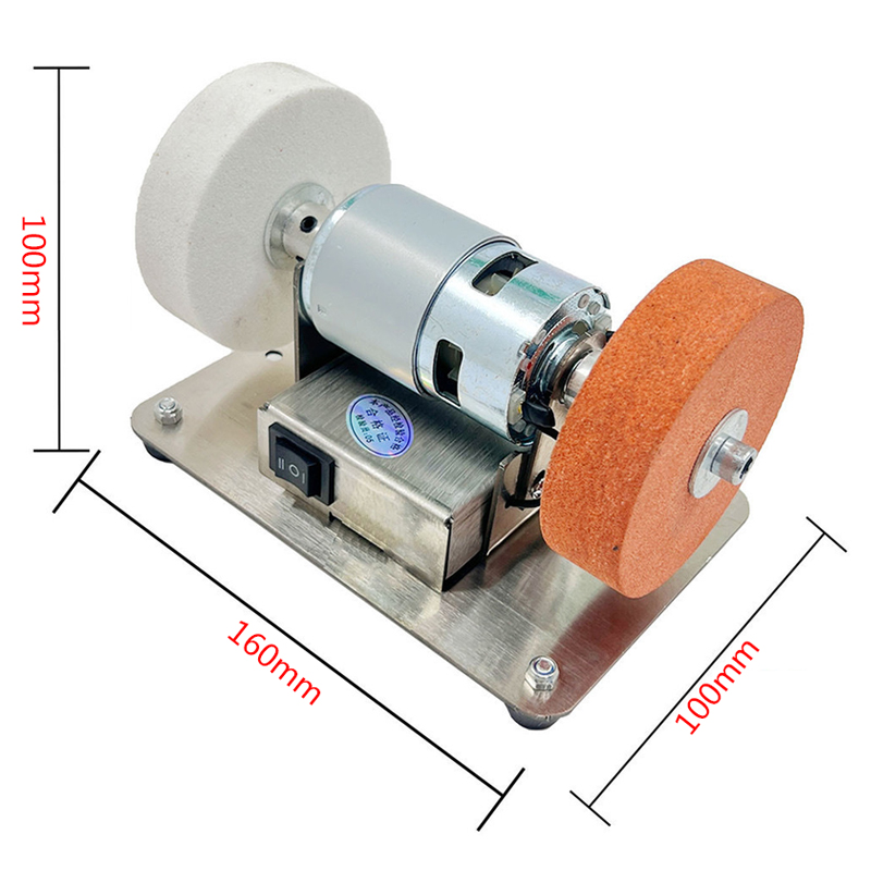 100W Motor Double Grinder Electric Grinding Wheel Machine with Durable Stone - Precision Grinding Tool for Sharpening and Polishing - Compact Portable Design for Workshops and DIY Enthusiasts