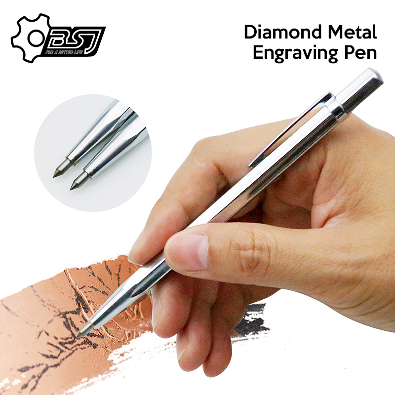Diamond Metal Marker Engraving Pen with Tungsten Carbide Nib for Precision Engraving on Glass, Ceramic, Metal, and Wood - Durable Hand Tool for Jewelry Making, DIY Crafts, Metalworking, and Woodworking - Ergonomic Design for Comfortable Use - Easy to Clean and Maintain