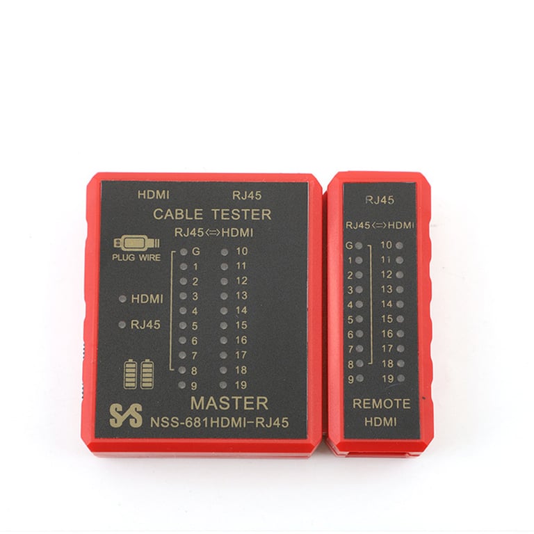 Compact Multi-Functional HDMI-Compatible Ethernet Tester with RJ45 LAN 8P8C POE Protection and RJ11 Telephone Line Protection - Portable Network Cable Tester for Technicians - Easy-to-Read Display for Efficient Troubleshooting and Maintenance - Ensure Optimal Performance and Longevity in Network Setup