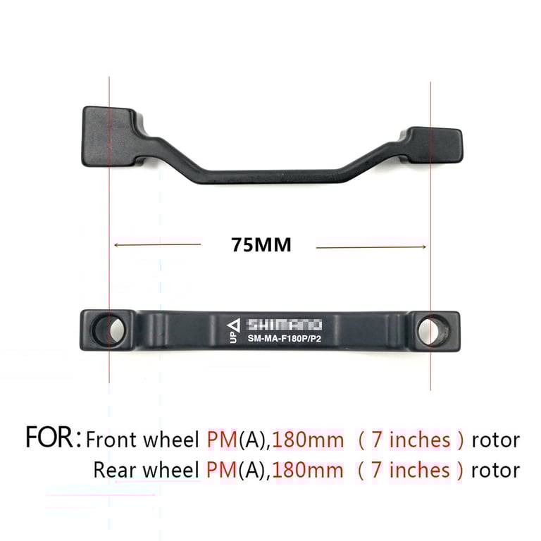 SM MA F180P/P2 Post Mount Disc Brake Adapter for 7-Inch Rotor - P/P Compatibility, PM A Pillar Design, Brake Disc Compatibility - Front Disc Brake Adapter for 180mm Rotors, Easy Installation, Reliable Performance and Safety, Optimal Compatibility for Bike's Braking System