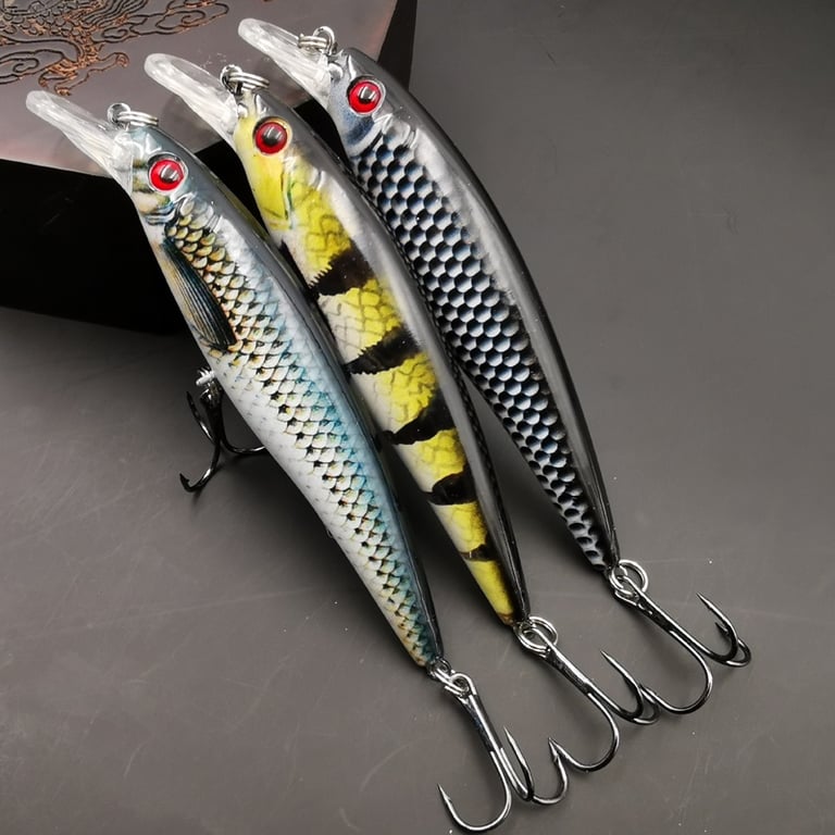 13g Sinking Minnow Fishing Lure with Vibrant Colorful Printing - Durable and High-Quality Artificial Bait for Bass, Trout, Saltwater, and Freshwater - Cool Design for Effective Fishing Tackle - Mimics Real Fish - Attracts Predatory Fish - Beginner and Experienced Anglers