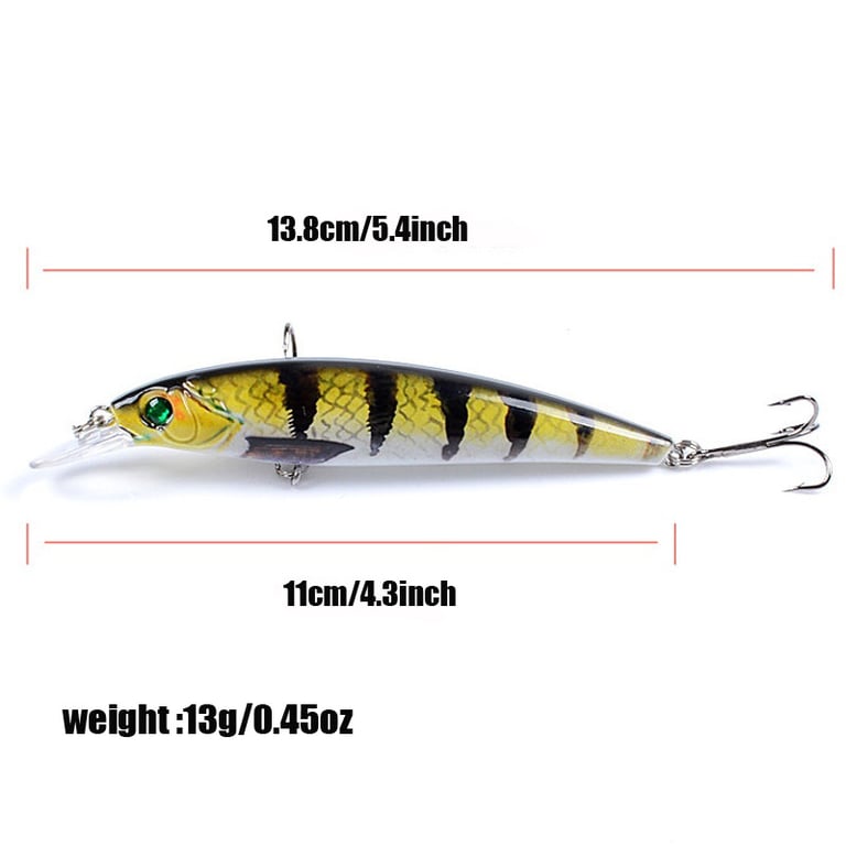 13g Sinking Minnow Fishing Lure with Vibrant Colorful Printing - Durable and High-Quality Artificial Bait for Bass, Trout, Saltwater, and Freshwater - Cool Design for Effective Fishing Tackle - Mimics Real Fish - Attracts Predatory Fish - Beginner and Experienced Anglers