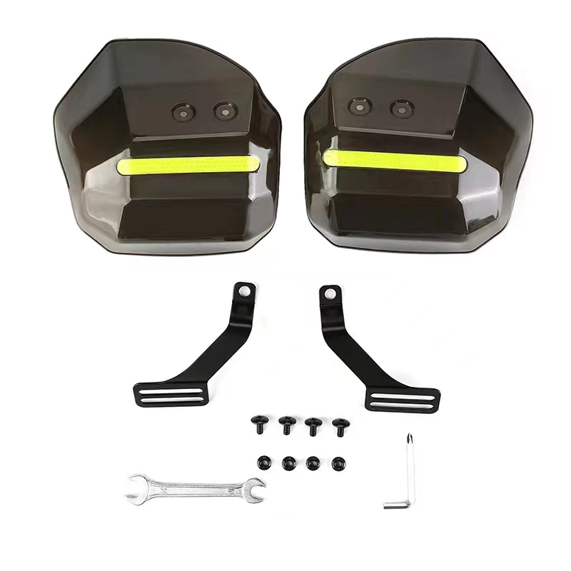 Premium Reflective Hand Guard for Scooters, Motorcycles, and ATVs - Easy Installation, Quick Disassembly, Night Reflective Strip, Wind, Rain, and Sun Protection, Durable Construction - Mounting Hardware Included