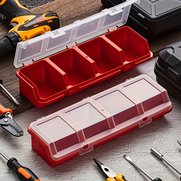 Durable Plastic Organizer Box with Multi-Compartment Design for Screws, Small Parts, Hardware, and Jewelry - Secure Closure, Compact and Portable Storage Solution for DIY Projects, Electronic Repairs - High-Quality, Versatile Organizer Box for Easy Sorting and Access