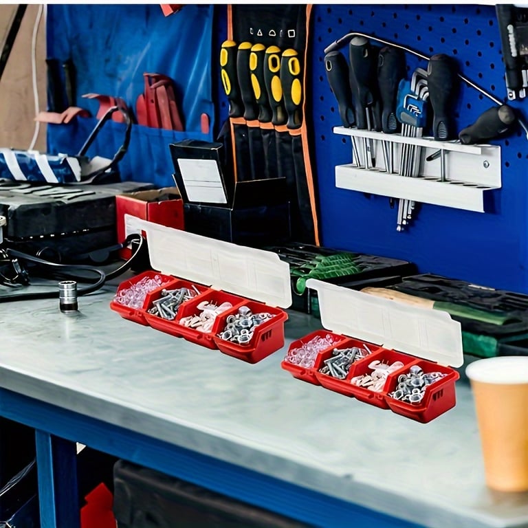 Durable Plastic Organizer Box with Multi-Compartment Design for Screws, Small Parts, Hardware, and Jewelry - Secure Closure, Compact and Portable Storage Solution for DIY Projects, Electronic Repairs - High-Quality, Versatile Organizer Box for Easy Sorting and Access