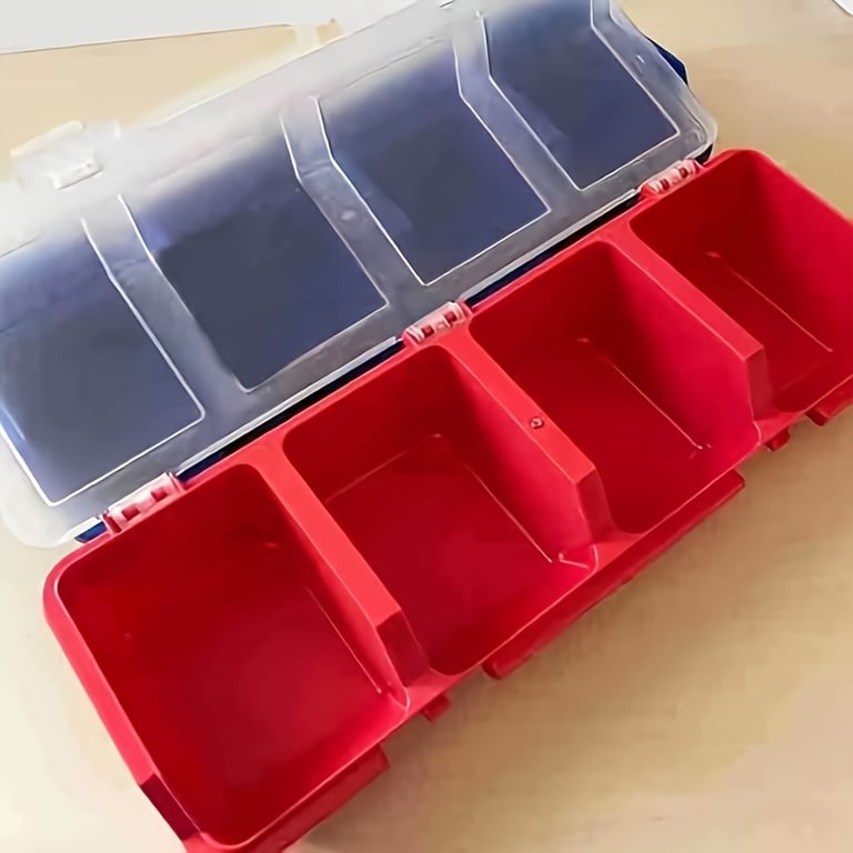 Durable Plastic Organizer Box with Multi-Compartment Design for Screws, Small Parts, Hardware, and Jewelry - Secure Closure, Compact and Portable Storage Solution for DIY Projects, Electronic Repairs - High-Quality, Versatile Organizer Box for Easy Sorting and Access