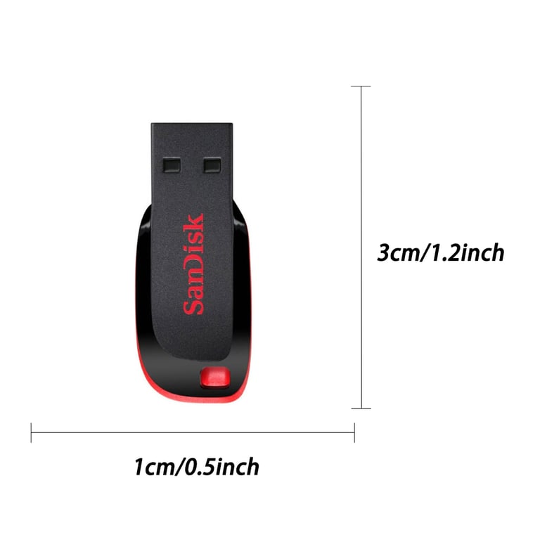 SanDisk Pendrive 128GB USB 2.0 Mini Flash Drive with High-Speed Data Transfer, Compact Design, and Universal Compatibility - Reliable Memory Solution for Files, Photos, Videos - Portable Storage Solution for Phones, Tablets, Laptops, Desktop Computers