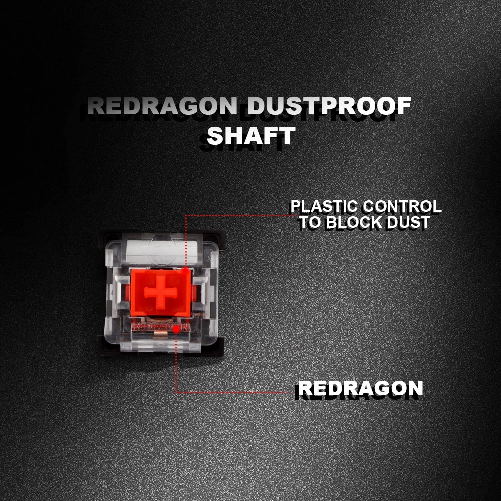 Redragon SMD RGB and Precision Engineered MX Switches for Backlit Mechanical Keyboards - Clicky, Linear, Tactile, Silent Red, Blue, Black, Brown, Purple - Enhanced Typing Experience, Durable, Compatible, Customizable RGB Backlighting, Smooth and Responsive Typing, High-Quality Materials, Easy Installation