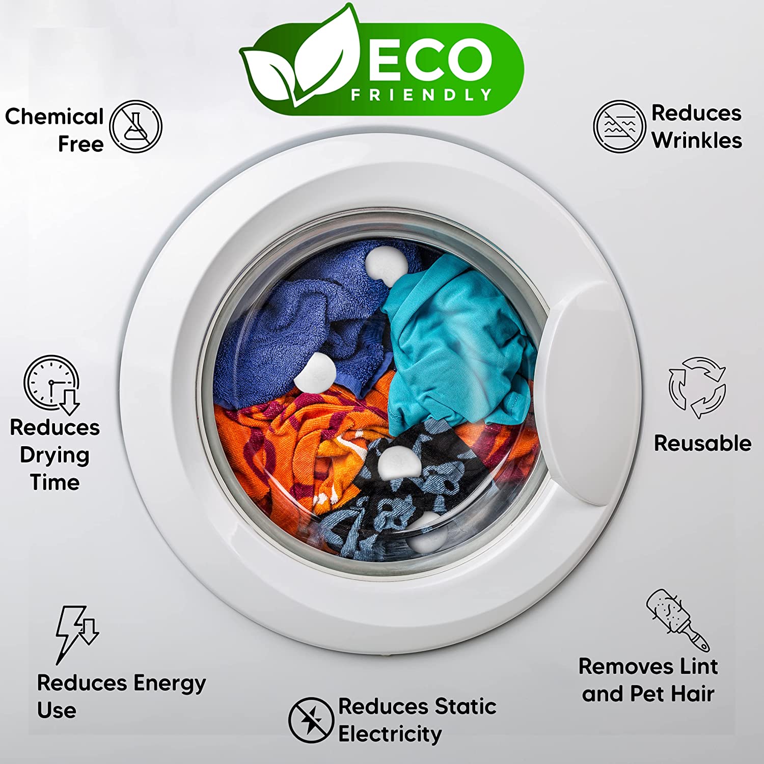 Premium 7CM Wool Dryer Balls - 100% Natural New Zealand Wool Fabric Softener for Hypoallergenic & Eco-Friendly Laundry - Reusable & Chemical-Free Alternative to Dryer Sheets - Reduce Wrinkles & Drying Time - Cost-Effective & Versatile Solution for Soft, Safe, & Fresh Clothes