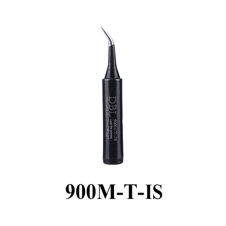 Multipack of 5 Black Lead-Free Soldering Iron Tips (900M-T-I, 900M-T-IS, 900M-T-K) for Precise Welding and Soldering Tasks - Durable, Compatible with 900M Series, Versatile Applications, High-Quality Material, Multipack Convenience