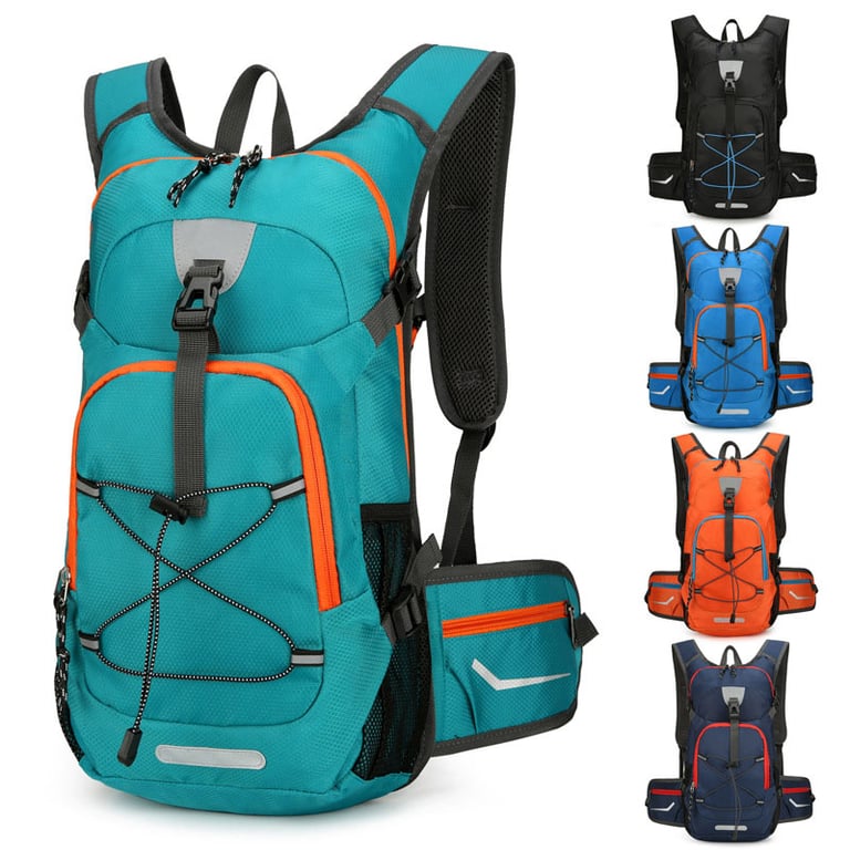 Lightweight Hydration Cycling Backpack with Built-in Water Bladder, Multiple Compartments, and Adjustable Straps - Ideal for Hiking, Camping, Climbing, and Mountaineering - Durable and Compact Outdoor Rucksack for Cyclists, Hikers, and Travelers