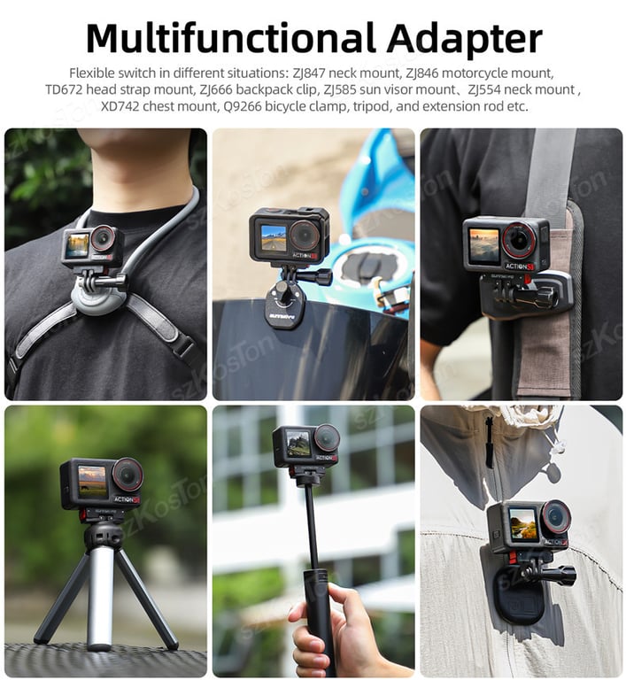 DJI Osmo Action 5 Pro & OSMO 360 Magnetic Adapter with Quick-Release Plate for Secure Mounting and Versatile Shooting Angles - Durable and Reliable Camera Attachment for Enhanced Compatibility and Creative Potential