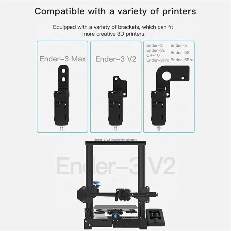 CREALITY CR Touch Sensor Auto Leveling Kit Bracket Plate for Ender-3/3 V2/3 Pro/5/CR 10 3D Printers - Durable High-Quality Material, Easy Installation, Precise Auto Leveling, Enhanced Printing Experience, Compatible with Multiple CREALITY Models