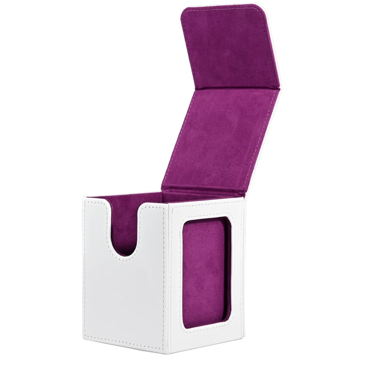 Premium PU Leather Trading Card Deck Box with Magnetic Closure - Holds 120+ Cards, Display Window, Portable Design, Protective Sleeves - Ideal for Pokemon, Magic: The Gathering, Yu-Gi-Oh! - Durable & Stylish Storage Solution for Card Game Enthusiasts