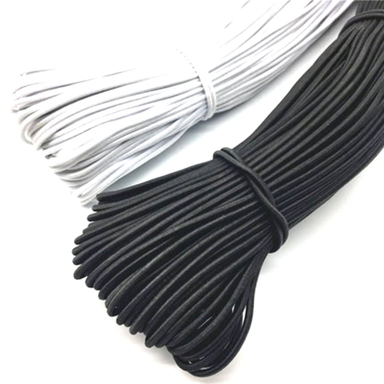 Premium Elastic Rope Set - Durable Rubber Material - 1mm, 2mm, 3mm, 4mm, 5mm Sizes - Multi-Purpose for Sewing & Crafting - White & Black Colors - Stretchy & Flexible - Easy to Use - Garment Making, Repairs, Waistbands, Sleeves, Hems - Fade-Resistant - Professional Finish