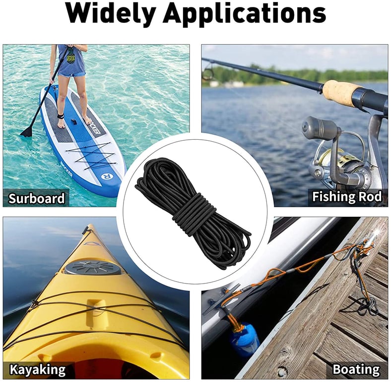 Premium Elastic Rope Set - Durable Rubber Material - 1mm, 2mm, 3mm, 4mm, 5mm Sizes - Multi-Purpose for Sewing & Crafting - White & Black Colors - Stretchy & Flexible - Easy to Use - Garment Making, Repairs, Waistbands, Sleeves, Hems - Fade-Resistant - Professional Finish