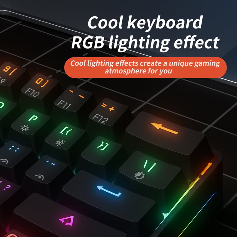 MUCAI MK61 USB Gaming Esports Mechanical Keyboard with Compact 61 Key Layout, Red Axis Switches, RGB Backlighting, Hot Swap Functionality, and Detachable Cable for Ultimate Gaming Experience and Customization