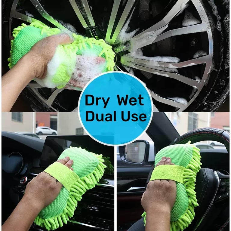Premium Microfiber Car Washer Sponge Set with Detailing Brushes, Towels, and Gloves - Gentle Yet Effective Cleaning, Highly Absorbent - Multi-Functional Tool for Exterior, Interior, Windows, Rims - Ergonomic Design for Easy Handling - Perfect for Enthusiasts and Professionals