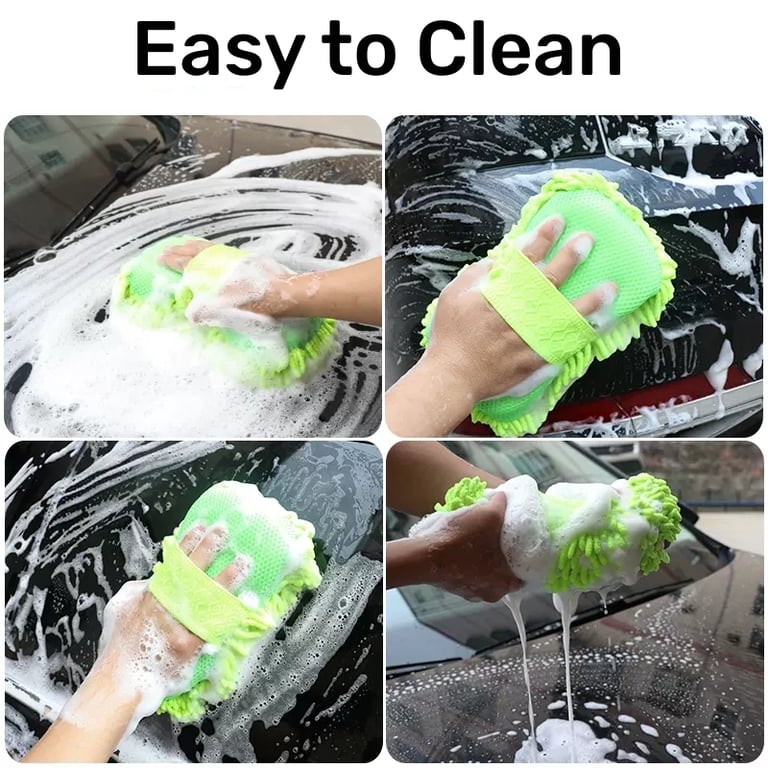 Premium Microfiber Car Washer Sponge Set with Detailing Brushes, Towels, and Gloves - Gentle Yet Effective Cleaning, Highly Absorbent - Multi-Functional Tool for Exterior, Interior, Windows, Rims - Ergonomic Design for Easy Handling - Perfect for Enthusiasts and Professionals