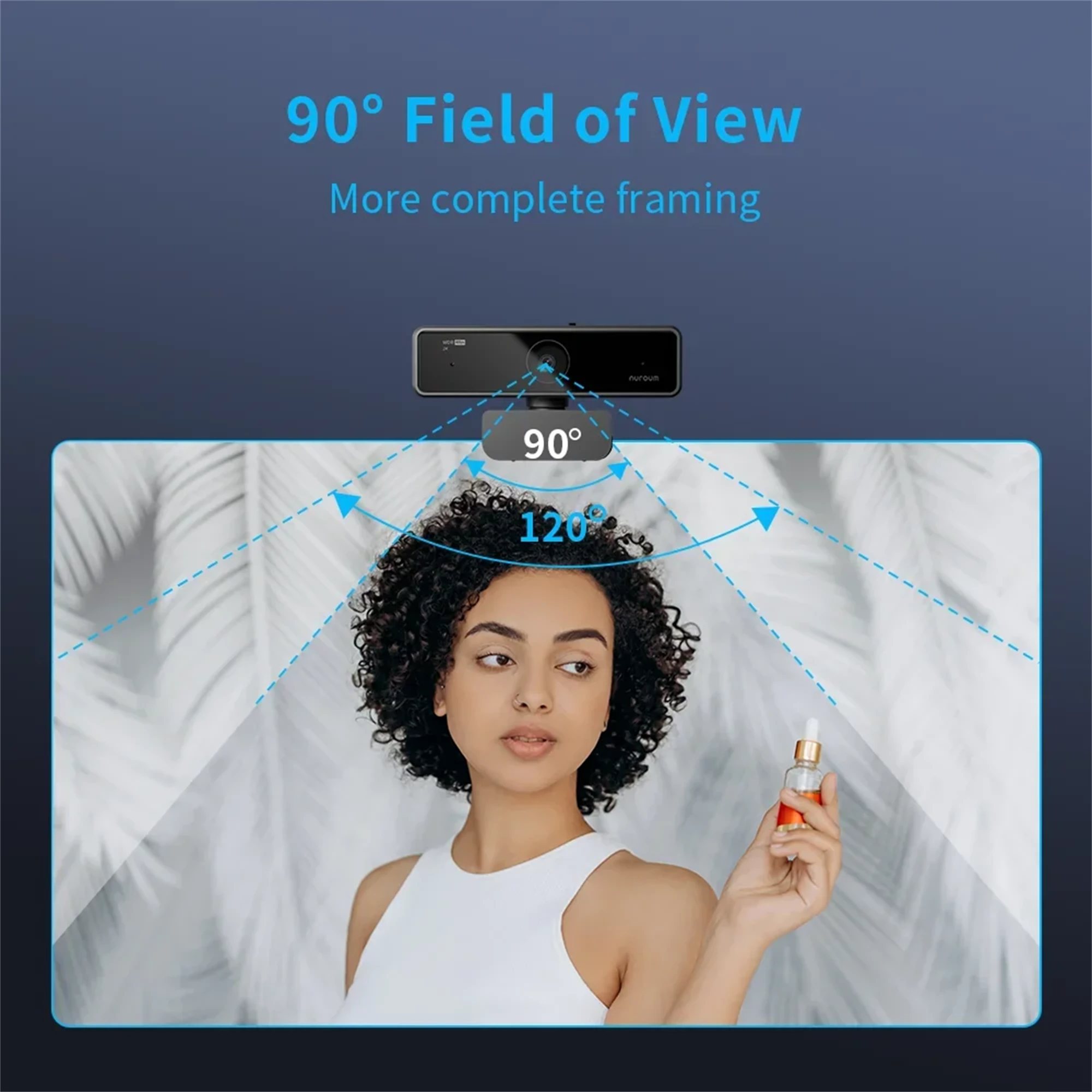 Nuroum V11 1080p 60fps Webcam with Plug and Play USB Interface, Mini Design, Integrated Microphone, and 2K Resolution Support for Crystal Clear Video Calls, Recordings, and Streams on-the-go