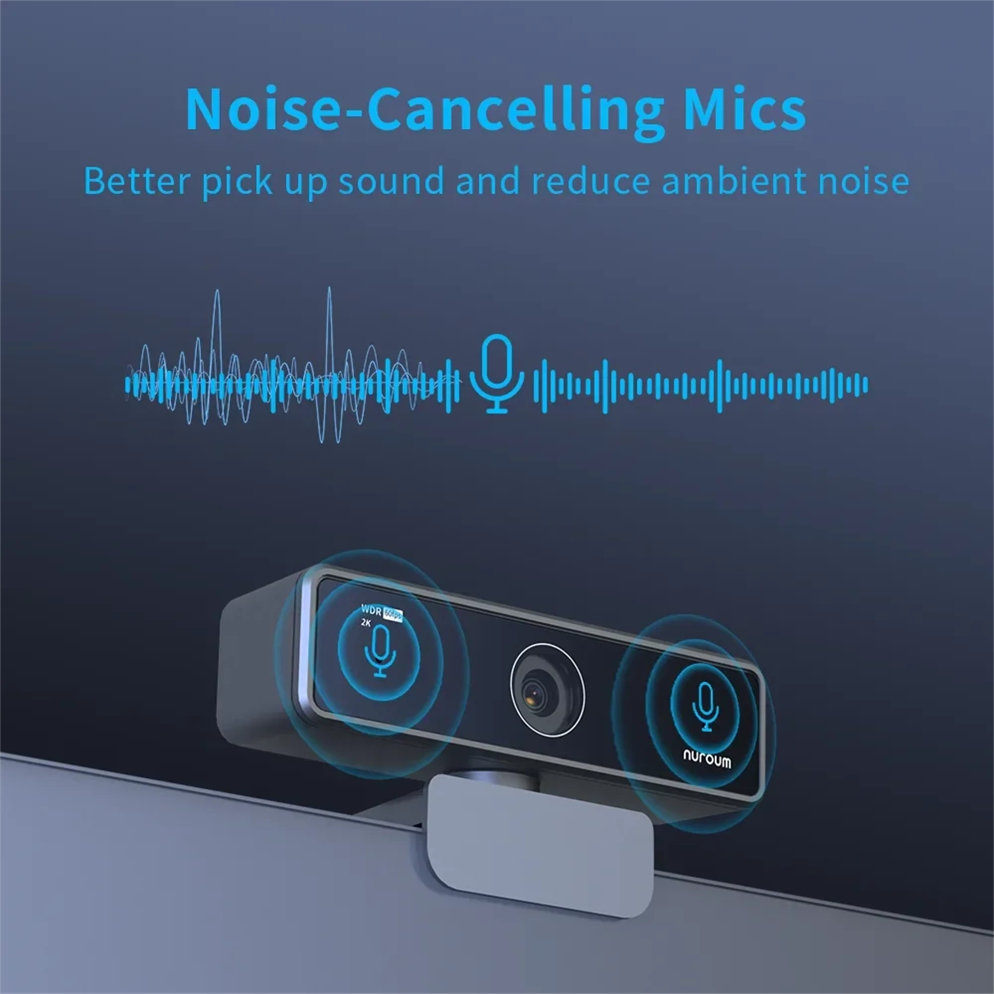 Nuroum V11 1080p 60fps Webcam with Plug and Play USB Interface, Mini Design, Integrated Microphone, and 2K Resolution Support for Crystal Clear Video Calls, Recordings, and Streams on-the-go