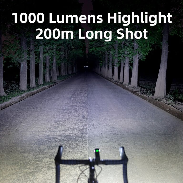 OFFBONDAGE 1000 Lumens USB Rechargeable Bike Light with Power Bank Functionality and Adjustable Beam Angle - Durable and Versatile Bicycle Headlight for Night Riding, Mountain Biking, and Commuting - High, Low, and Strobe Light Modes for Enhanced Safety and Visibility