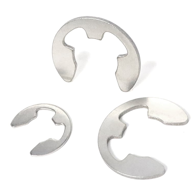 High-Quality Stainless Steel and Carbon Steel E Circlip Shaft External Retaining Rings Set - 10 Sizes for Secure Fastening, Rust Resistance, Easy Installation - Ideal for Automotive, Machinery, DIY Projects - Durable and Reliable Shaft Grip for Safety and Efficiency