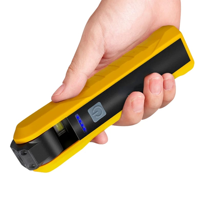 Compact and Lightweight COB Working Light with Magnetic Base and Rotatable Design for Hands-Free Use - Bright USB Rechargeable Flashlight for Automotive Repairs, Camping, and Emergency Situations - Durable Construction with Built-In Hook for Versatile Applications