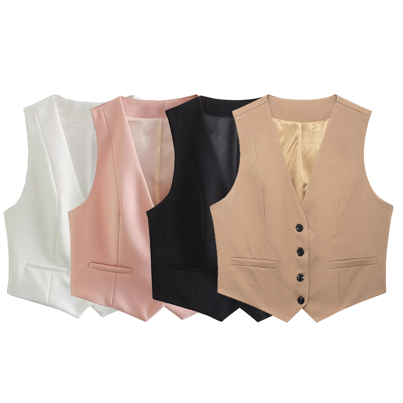 Willshela Women Fashion Solid Single Breasted Waistcoats Vest Vintage Sleeveless Jackets - Chic and Sophisticated Design, High-Quality Material, Versatile Styling, Flattering Fit, Timeless Appeal - Perfect for Stylish Ladies, Durable and Comfortable, Endless Styling Possibilities, Classic Charm for Modern Wardrobe