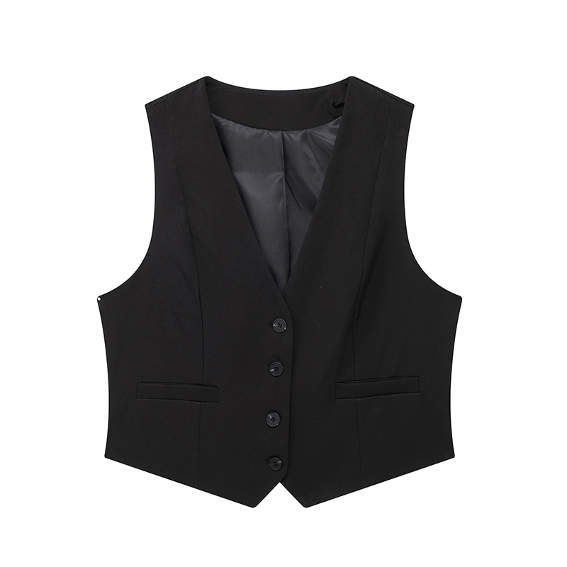 Willshela Women Fashion Solid Single Breasted Waistcoats Vest Vintage Sleeveless Jackets - Chic and Sophisticated Design, High-Quality Material, Versatile Styling, Flattering Fit, Timeless Appeal - Perfect for Stylish Ladies, Durable and Comfortable, Endless Styling Possibilities, Classic Charm for Modern Wardrobe