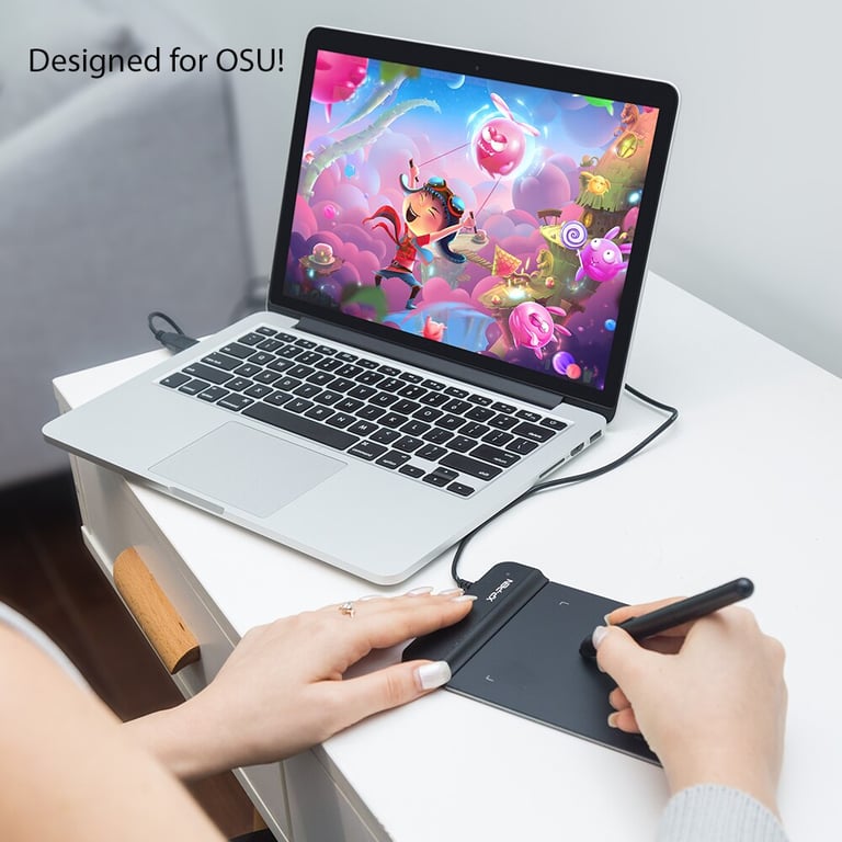 XP-Pen G430S Graphic Drawing Tablet with 8192 Levels of Pressure Sensitivity, Battery-Free Stylus, Compact 4x3 Inch Size, Windows/Mac Compatibility, Customizable Express Keys - Ideal for Digital Art, Graphic Design, Photo Editing, Beginners, and Professionals