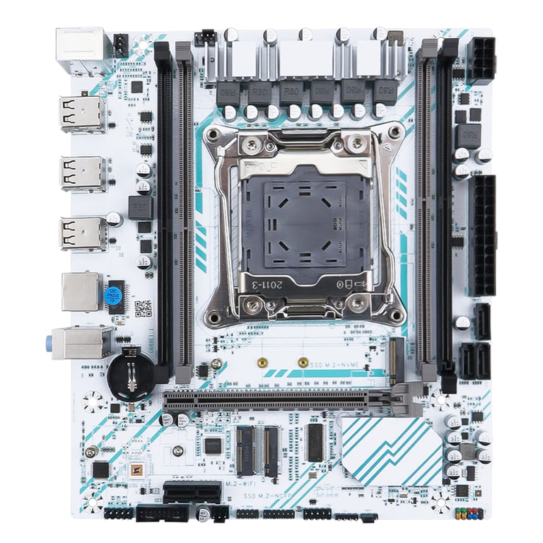 SOYO X99 Motherboard Set Kit with 32GB DDR4 ECC RAM and M.2 SSD Support for Xeon E5 2680 V4 CPU - High-Performance LGA 2011-3 Motherboard for Enthusiasts and Professionals, Reliable Stability and Fast Data Processing, Ideal for Demanding Computing Tasks
