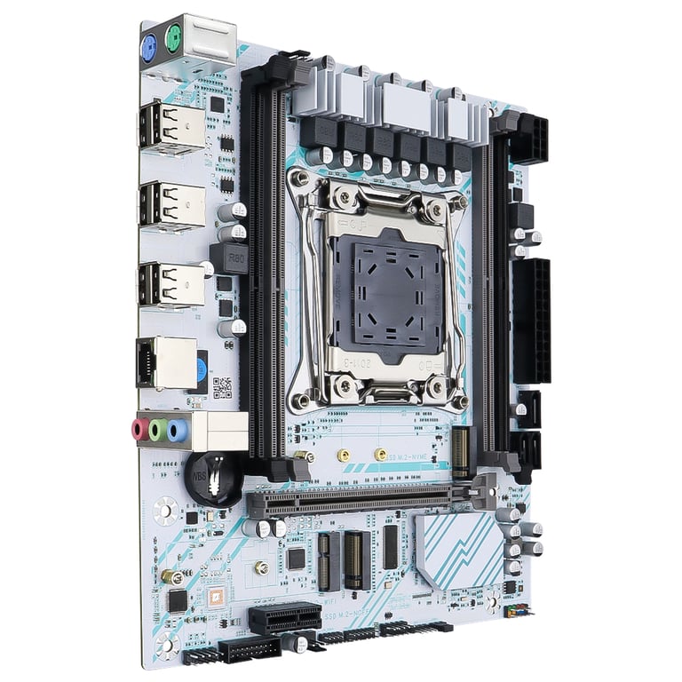 SOYO X99 Motherboard Set Kit with 32GB DDR4 ECC RAM and M.2 SSD Support for Xeon E5 2680 V4 CPU - High-Performance LGA 2011-3 Motherboard for Enthusiasts and Professionals, Reliable Stability and Fast Data Processing, Ideal for Demanding Computing Tasks