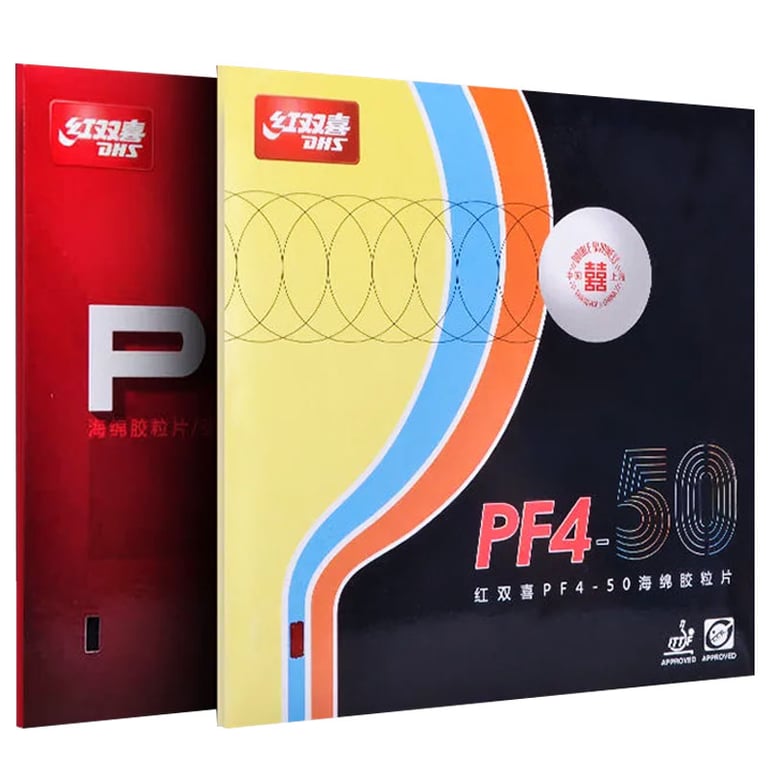 DHS PF4 50 Table Tennis Rubber - Premium Stickiness for Spin and Speed Control | Ideal for Loop Driving with Attack Strategies | Balanced Offense-Defense Performance | Durable Construction for Long-Lasting Play | Enhanced Spin Capability for Competitive Edge | Versatile Choice for All Playing Styles