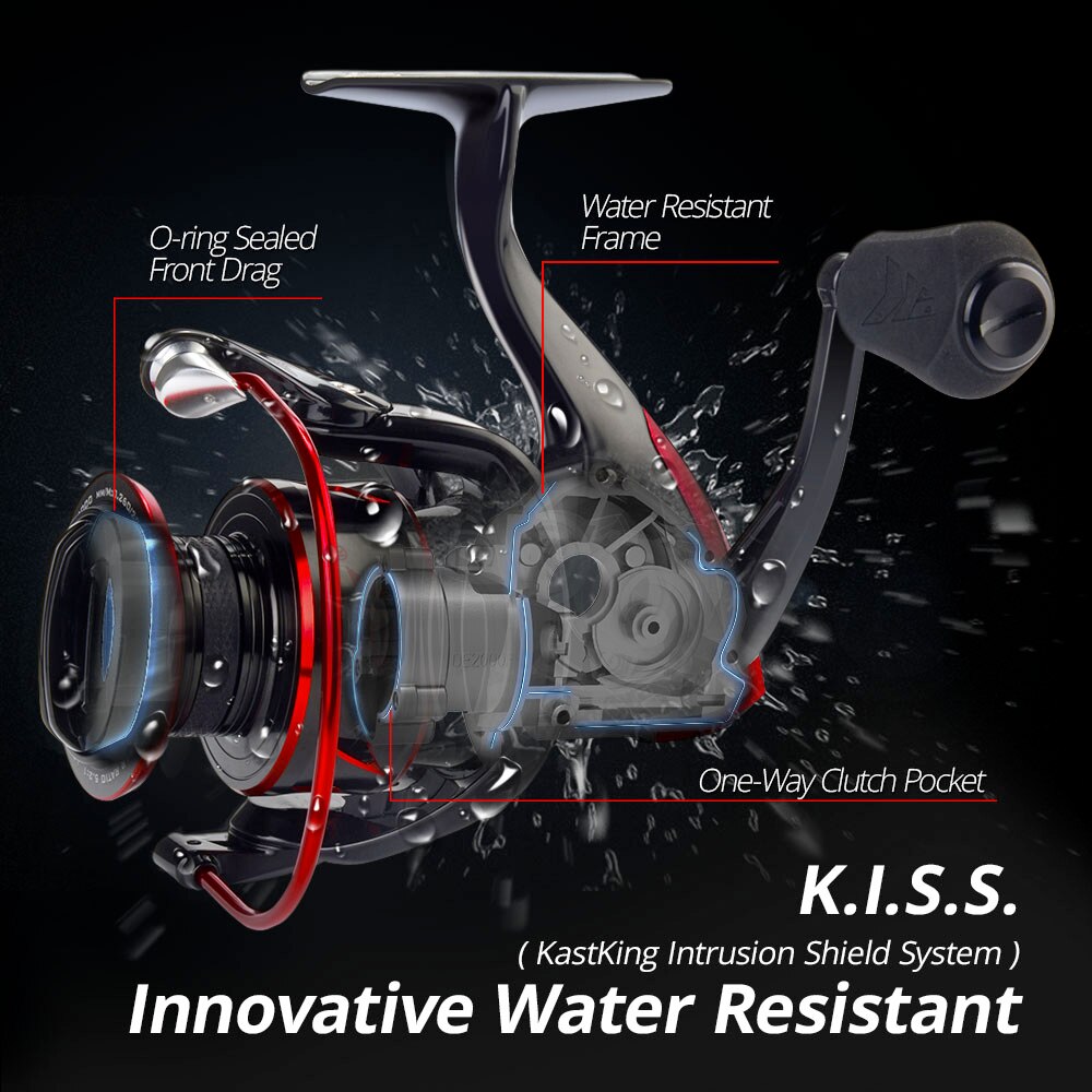 KastKing Sharky III Spinning Reel - High-Quality Metal Body, 10+1 Stainless Steel Bearings, 18KG Drag, Smooth Retrieval, Versatile Performance, Enhanced Features for Freshwater and Saltwater Fishing