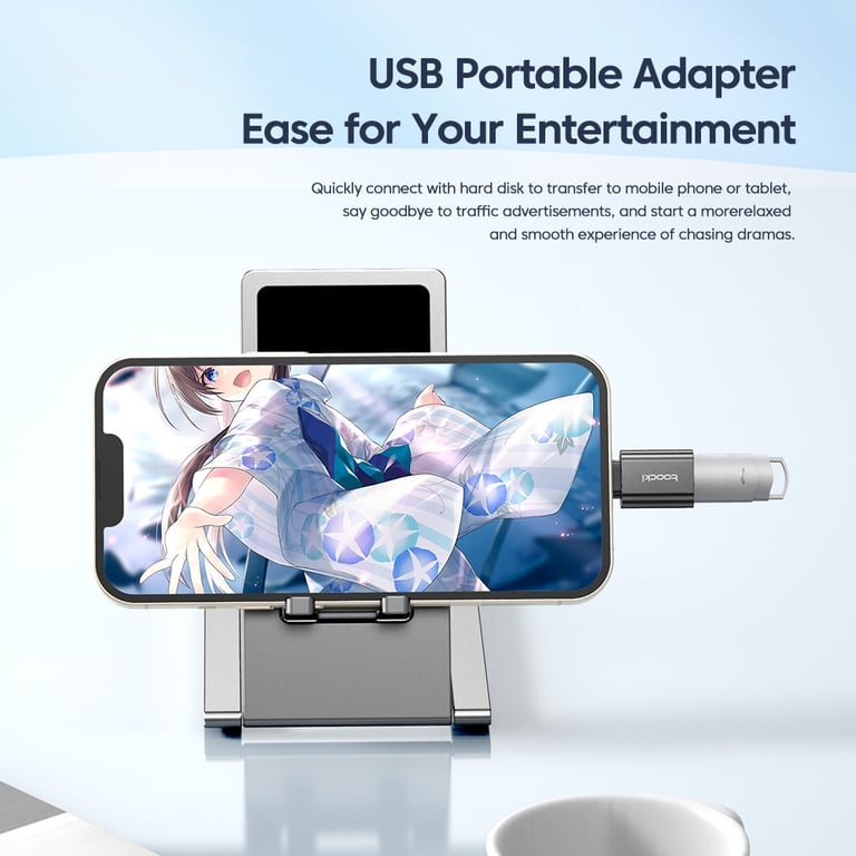 Toocki OTG USB 3.0 to Type C Adapter for High-Speed Data Transfer and Versatile Compatibility - Durable Construction, Plug-and-Play Functionality, Compact and Portable Design for Macbook, Xiaomi, Samsung, and More