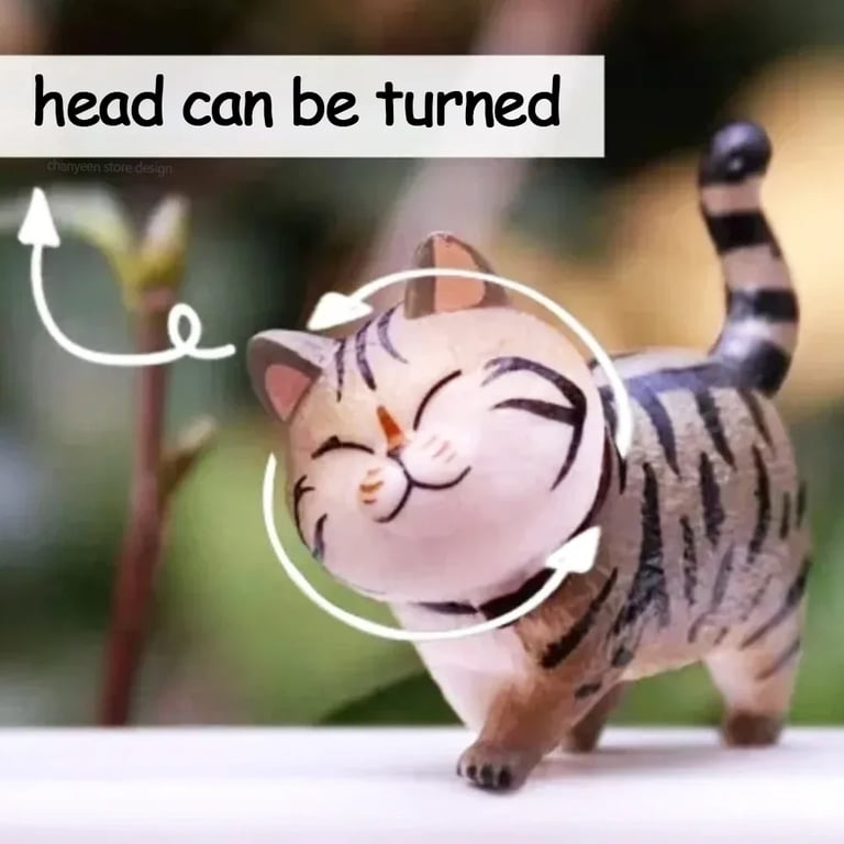 9pcs Adorable Cat Ornaments with Bell Detail for Fairy Garden and Home Decoration - High-Quality Sculpture Figurines - Perfect Birthday Gift for Cat Lovers - Kawaii Charm and Whimsical Decor Pieces