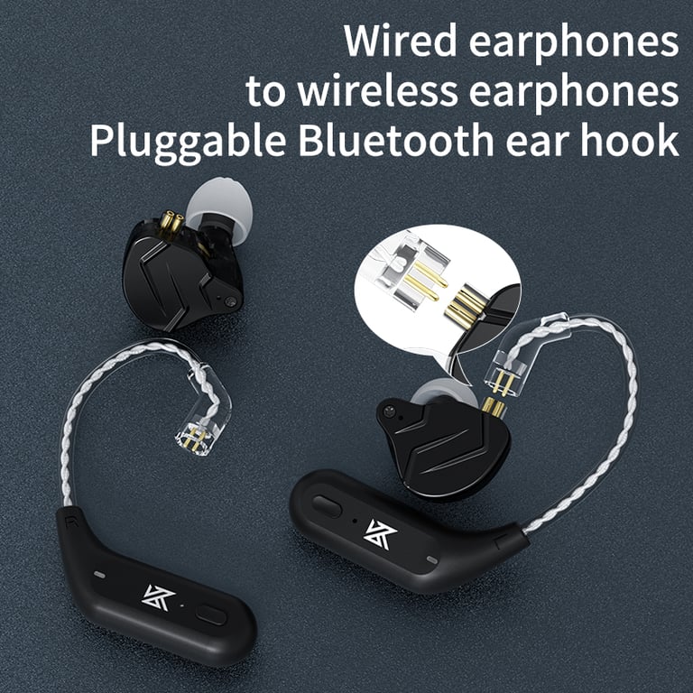 KZ AZ09 Wireless Upgrade Cable with Bluetooth 5.2 Technology for Enhanced Connectivity, HiFi Audio Quality, Ear Hook Design, Convenient Charging Case, Compact and Portable - Crystal Clear Sound, Deep Bass, Secure Fit, Versatile Compatibility