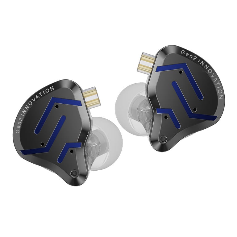 KZ ZSN Pro 2 Hybrid Driver HIFI Earphones with Balanced Armature and Dynamic Drivers, Metal Construction, Interchangeable Earpieces, and Monitor Earphone Design for Musicians, Audiophiles, and Audio Professionals - Rich Sound, Powerful Bass, Crisp Highs, Comfort Fit, Durable Build