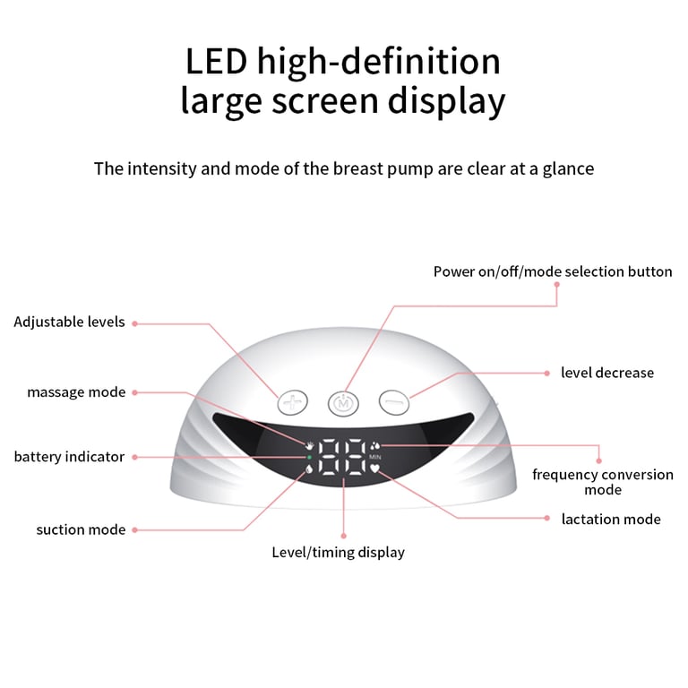 Wearable Hands-Free Electric Breast Pump with 210ml Capacity, BPA-Free Material, LED Display & 4 Modes, Portable & Convenient for Busy Moms On-The-Go