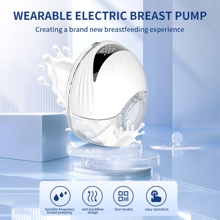 Wearable Hands-Free Electric Breast Pump with 210ml Capacity, BPA-Free Material, LED Display & 4 Modes, Portable & Convenient for Busy Moms On-The-Go