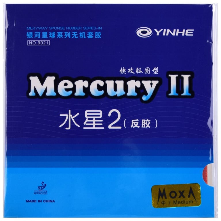 YINHE MERCURY II Table Tennis Rubber - Premium All-Round Performance with Spin Control and Responsive Sponge - High-Quality Rubber for Optimal Balance of Speed, Spin, and Control - Suitable for Players of All Levels, Enhance Your Game with Precise Shots and Tricky Spins