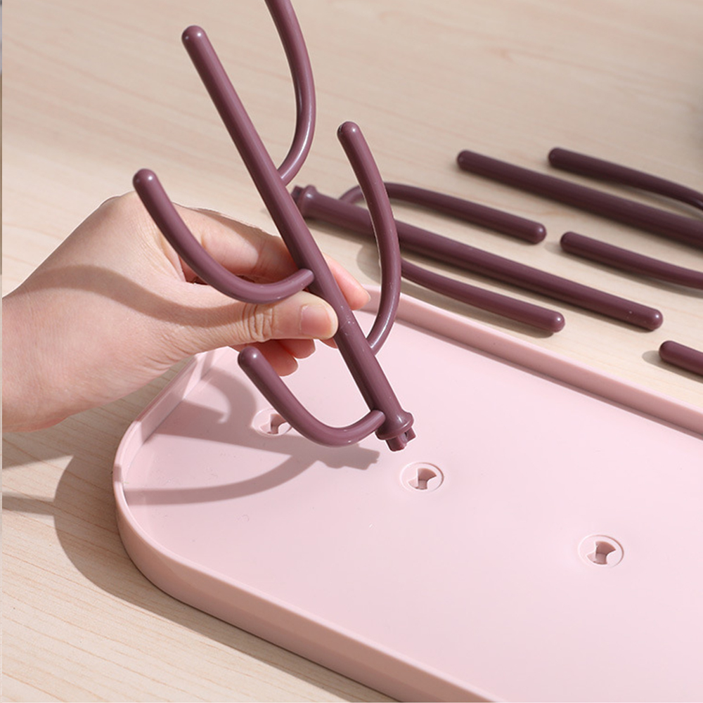 Whimsical Tree-Shaped Baby Milk Bottle Drain Rack - Dust-Proof, Hygienic, and Space-Saving Organizer for Bottles, Cups, and Accessories - Multi-Functional Easter Gift for New Parents - Easy to Clean and Durable Feeding Essential
