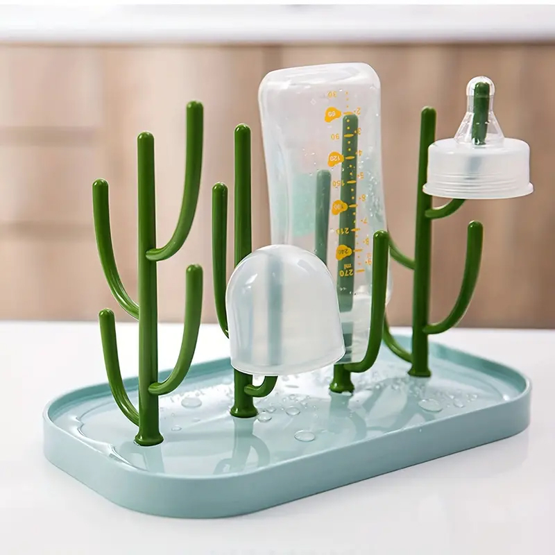 Whimsical Tree-Shaped Baby Milk Bottle Drain Rack - Dust-Proof, Hygienic, and Space-Saving Organizer for Bottles, Cups, and Accessories - Multi-Functional Easter Gift for New Parents - Easy to Clean and Durable Feeding Essential