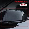 High-Quality Carbon Fiber ABS Rearview Mirror Cover for Tesla Model 3 Highland 2019-2026 - Durable, Lightweight, and Fade-Resistant Auto Accessory for Easy Installation and Enhanced Style