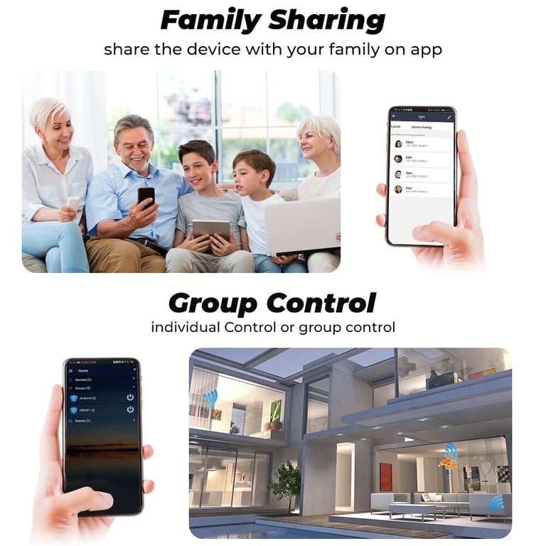 Alexa and Google Home Compatible Wifi DIY Interruptor Smart Switch with Wireless Remote Control for Easy DIY Installation, Reliable Performance, and Enhanced Home Control