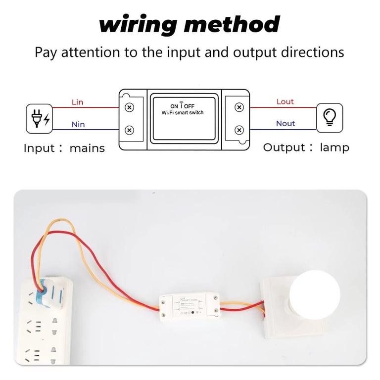 Alexa and Google Home Compatible Wifi DIY Interruptor Smart Switch with Wireless Remote Control for Easy DIY Installation, Reliable Performance, and Enhanced Home Control