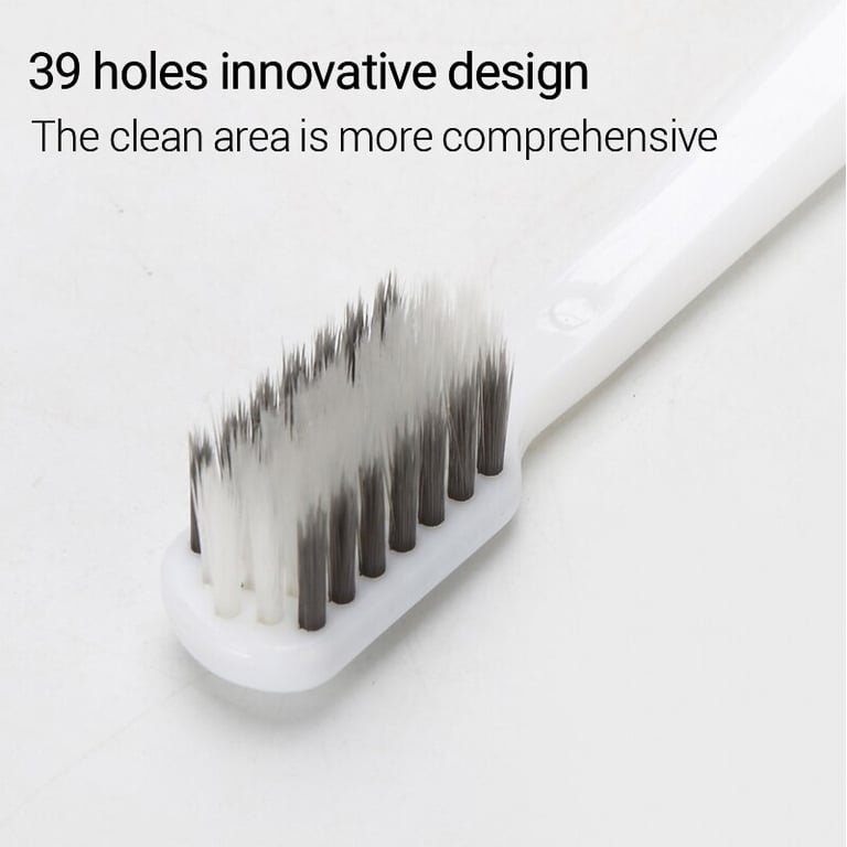Eco-Friendly Bamboo Charcoal Toothbrushes - Family Set of 10 Soft Bristle Brushes for Adults and Kids - Antibacterial Black and White Design - Sustainable Oral Care Kit for Clean and Hygienic Teeth - Reduce Plastic Waste with Natural Bamboo Material